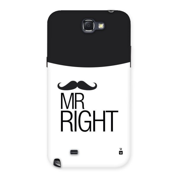 Mr. Right Moustache Back Case for Galaxy Note 2