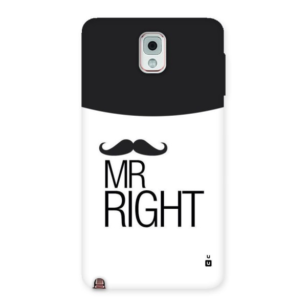 Mr. Right Moustache Back Case for Galaxy Note 3