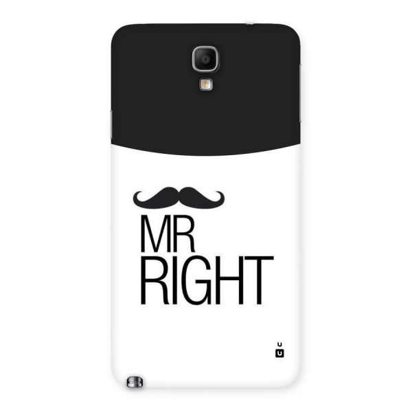 Mr. Right Moustache Back Case for Galaxy Note 3 Neo