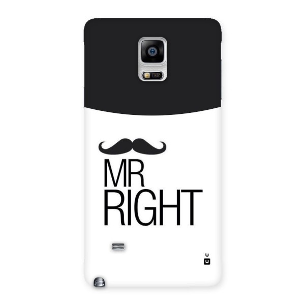 Mr. Right Moustache Back Case for Galaxy Note 4