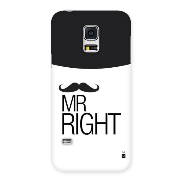 Mr. Right Moustache Back Case for Galaxy S5 Mini