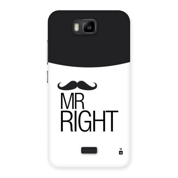 Mr. Right Moustache Back Case for Honor Bee