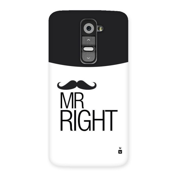 Mr. Right Moustache Back Case for LG G2