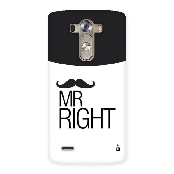 Mr. Right Moustache Back Case for LG G3