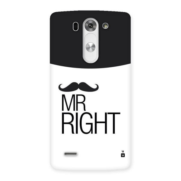 Mr. Right Moustache Back Case for LG G3 Beat