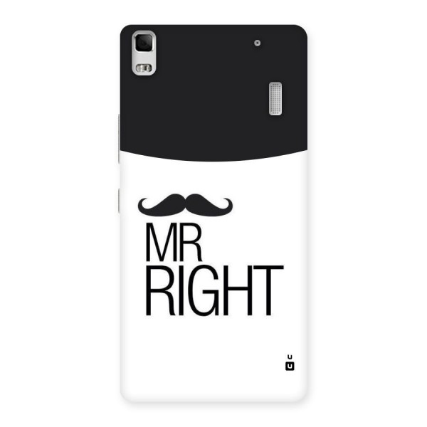 Mr. Right Moustache Back Case for Lenovo K3 Note