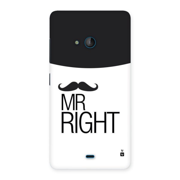 Mr. Right Moustache Back Case for Lumia 540
