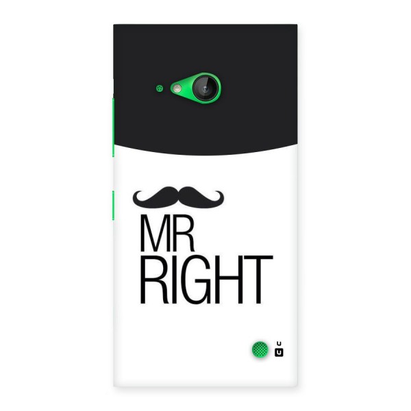 Mr. Right Moustache Back Case for Lumia 730