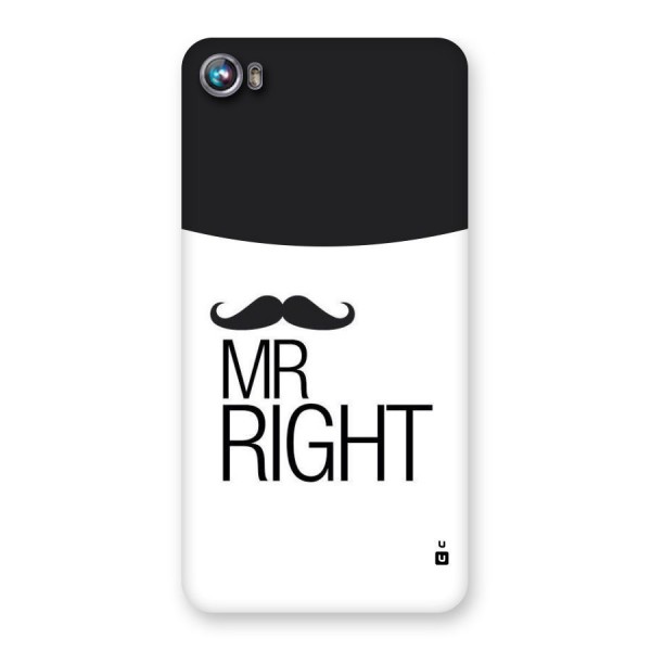 Mr. Right Moustache Back Case for Micromax Canvas Fire 4 A107