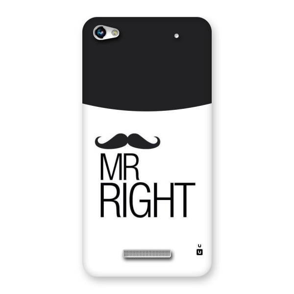 Mr. Right Moustache Back Case for Micromax Hue 2