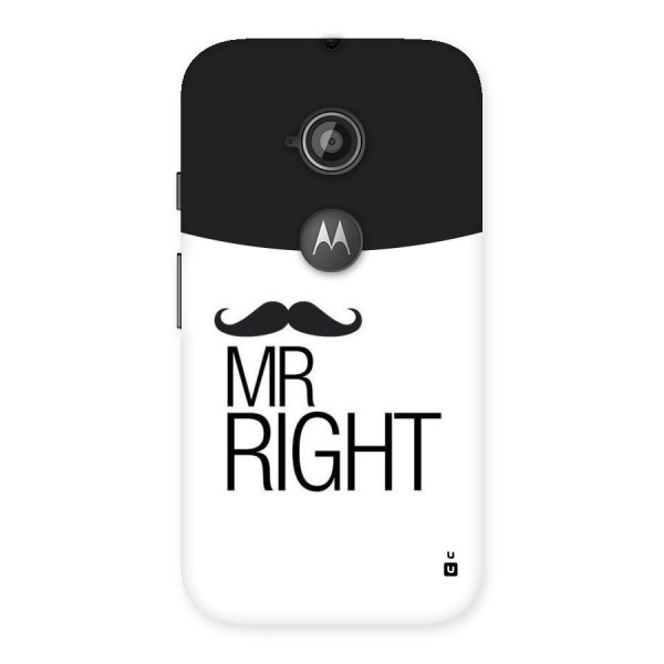 Mr. Right Moustache Back Case for Moto E 2nd Gen
