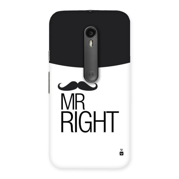Mr. Right Moustache Back Case for Moto G3