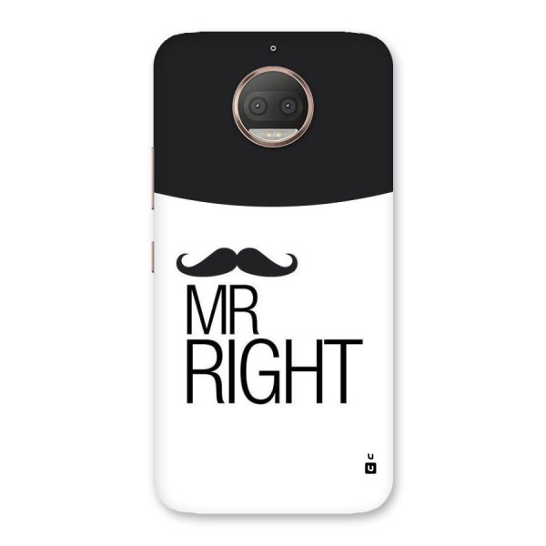 Mr. Right Moustache Back Case for Moto G5s Plus