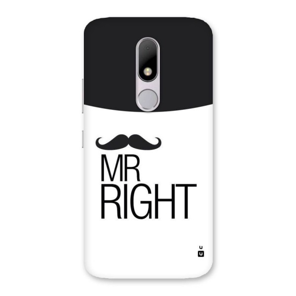 Mr. Right Moustache Back Case for Moto M