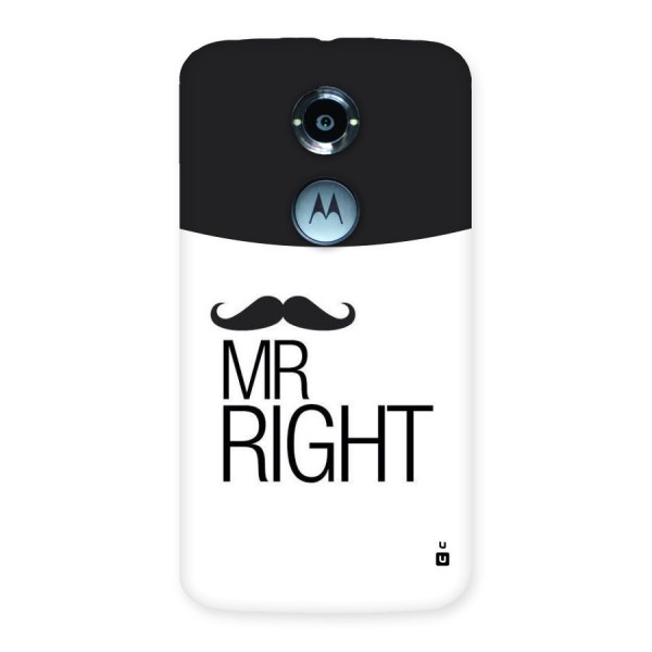 Mr. Right Moustache Back Case for Moto X 2nd Gen