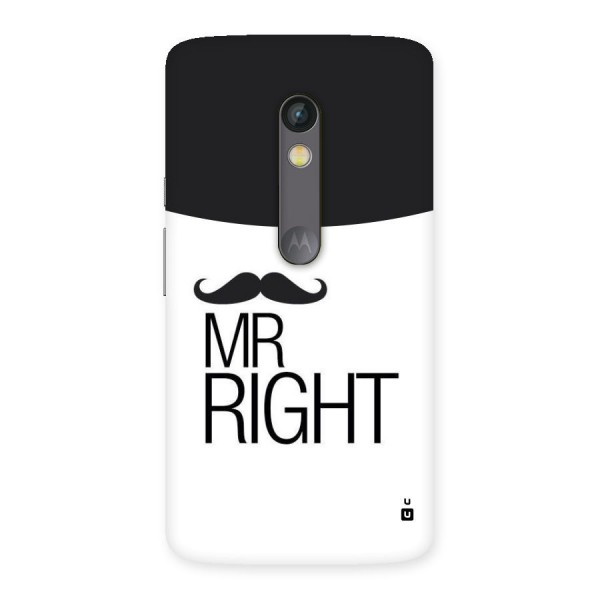 Mr. Right Moustache Back Case for Moto X Play