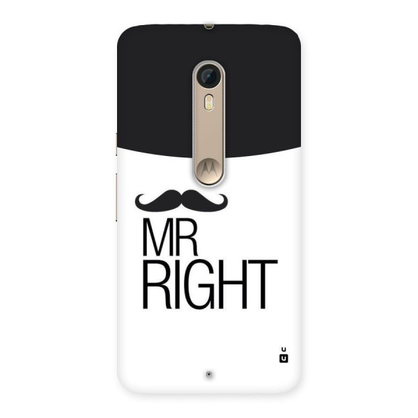 Mr. Right Moustache Back Case for Motorola Moto X Style