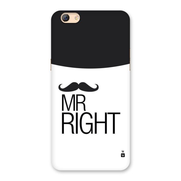 Mr. Right Moustache Back Case for Oppo F3 Plus