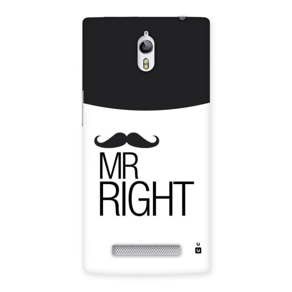 Mr. Right Moustache Back Case for Oppo Find 7