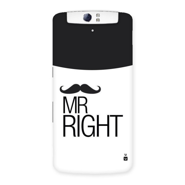 Mr. Right Moustache Back Case for Oppo N1