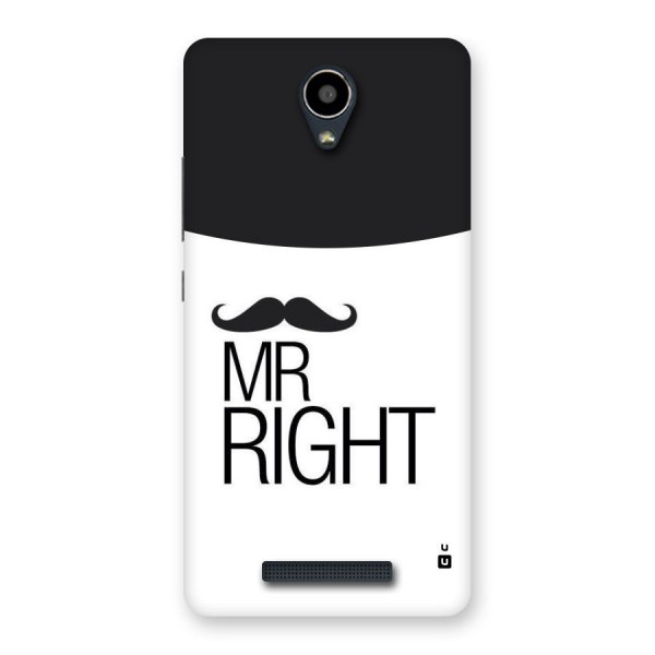 Mr. Right Moustache Back Case for Redmi Note 2