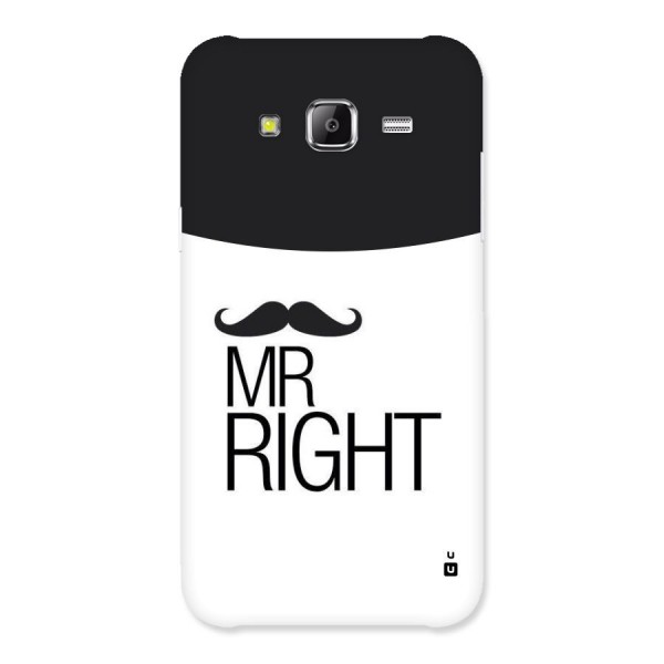 Mr. Right Moustache Back Case for Samsung Galaxy J2 Prime
