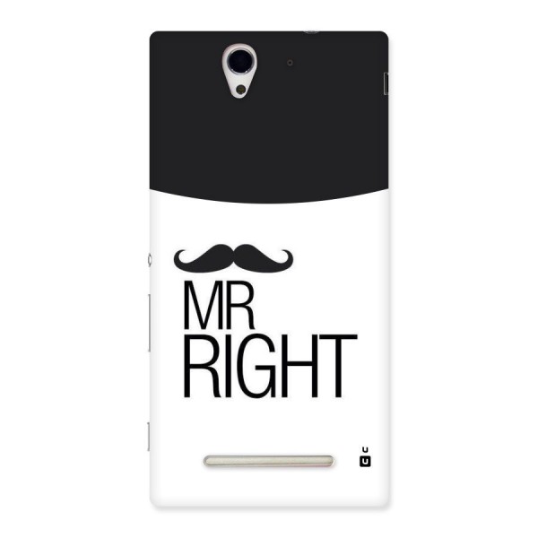 Mr. Right Moustache Back Case for Sony Xperia C3