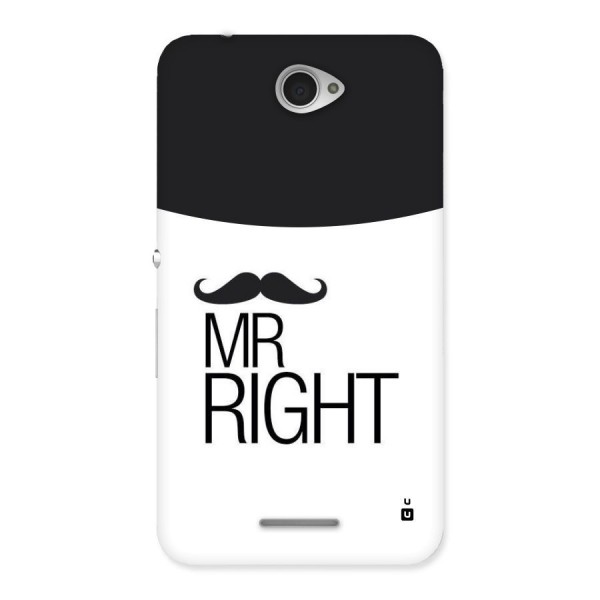 Mr. Right Moustache Back Case for Sony Xperia E4