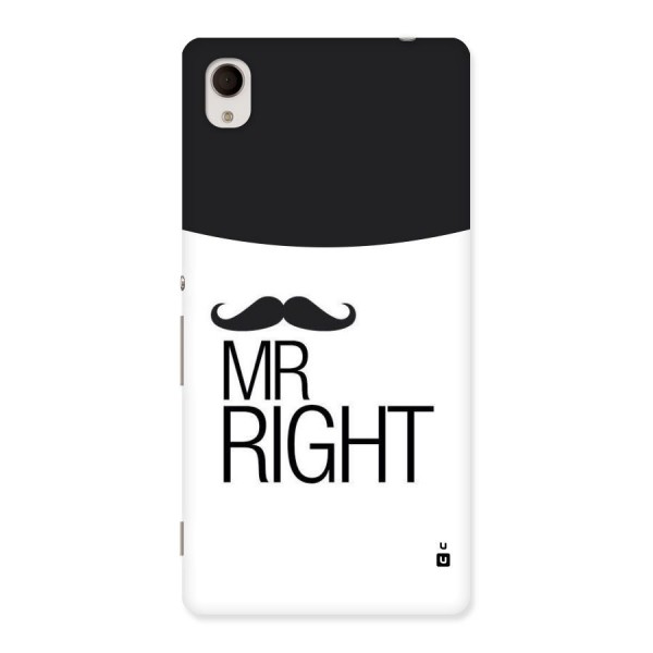 Mr. Right Moustache Back Case for Sony Xperia M4