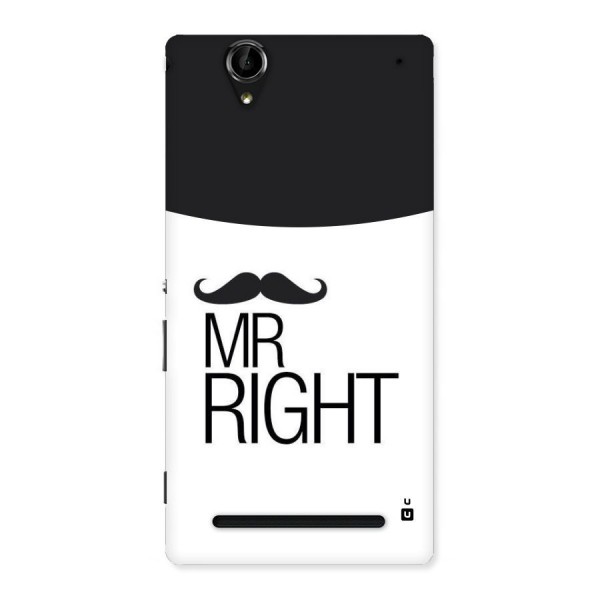 Mr. Right Moustache Back Case for Sony Xperia T2