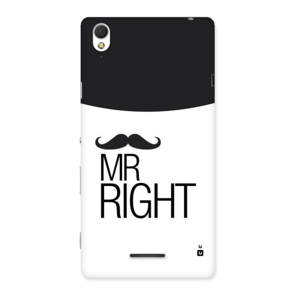 Mr. Right Moustache Back Case for Sony Xperia T3