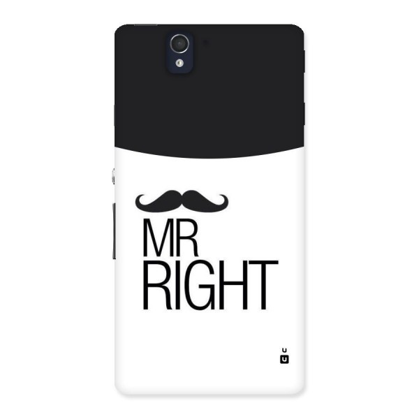 Mr. Right Moustache Back Case for Sony Xperia Z