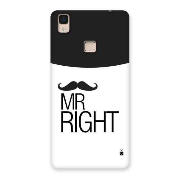 Mr. Right Moustache Back Case for V3 Max