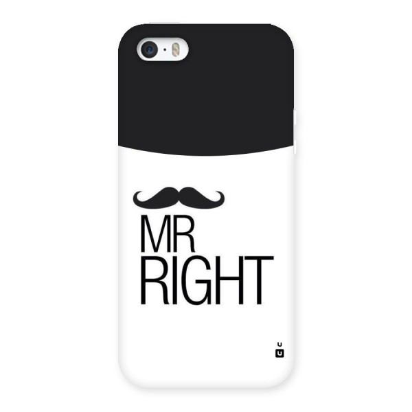 Mr. Right Moustache Back Case for iPhone SE
