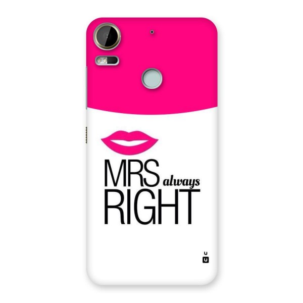 Mrs always right Back Case for Desire 10 Pro