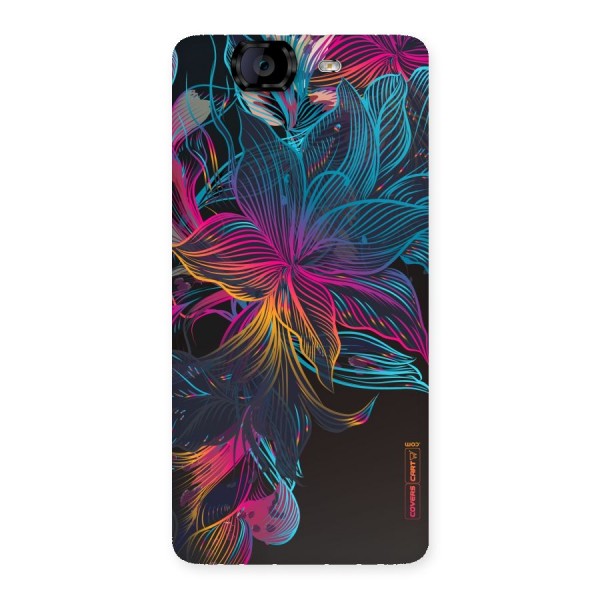 Multi-Colour Flowers Back Case for Canvas Knight A350