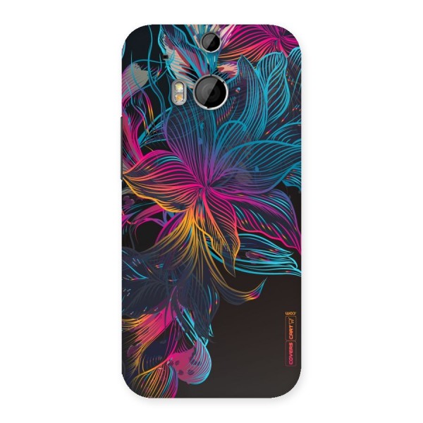 Multi-Colour Flowers Back Case for HTC One M8