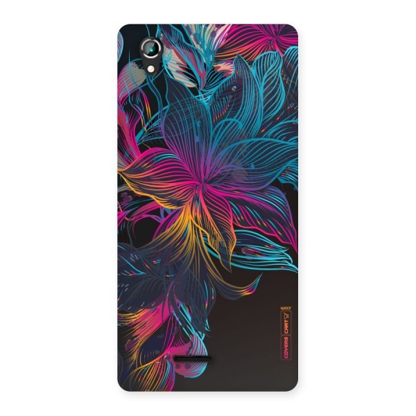 Multi-Colour Flowers Back Case for Lava Iris 800