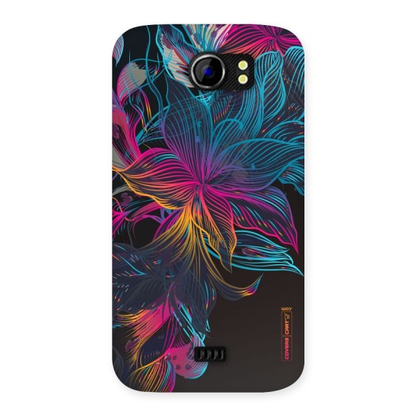 Multi-Colour Flowers Back Case for Micromax Canvas 2 A110