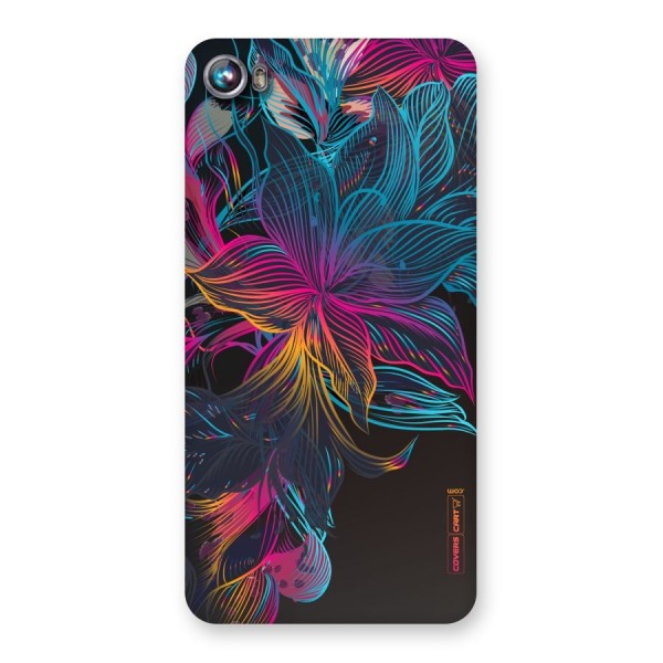 Multi-Colour Flowers Back Case for Micromax Canvas Fire 4 A107