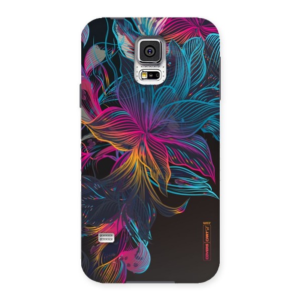 Multi-Colour Flowers Back Case for Samsung Galaxy S5
