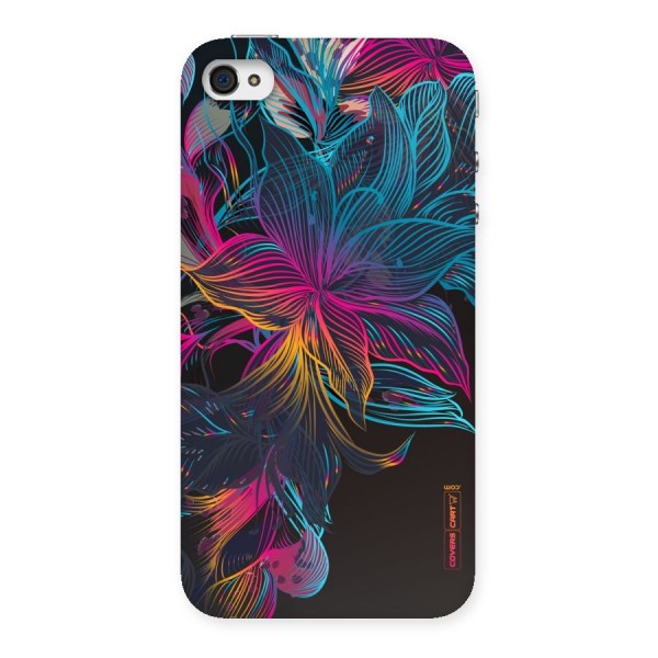 Multi-Colour Flowers Back Case for iPhone 4 4s