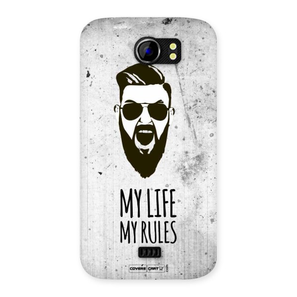 My Life My Rules Back Case for Micromax Canvas 2 A110