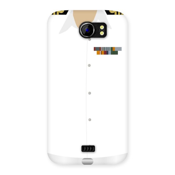 Navy Uniform Back Case for Micromax Canvas 2 A110