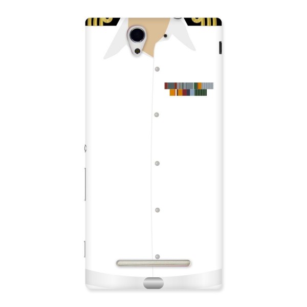 Navy Uniform Back Case for Sony Xperia C3