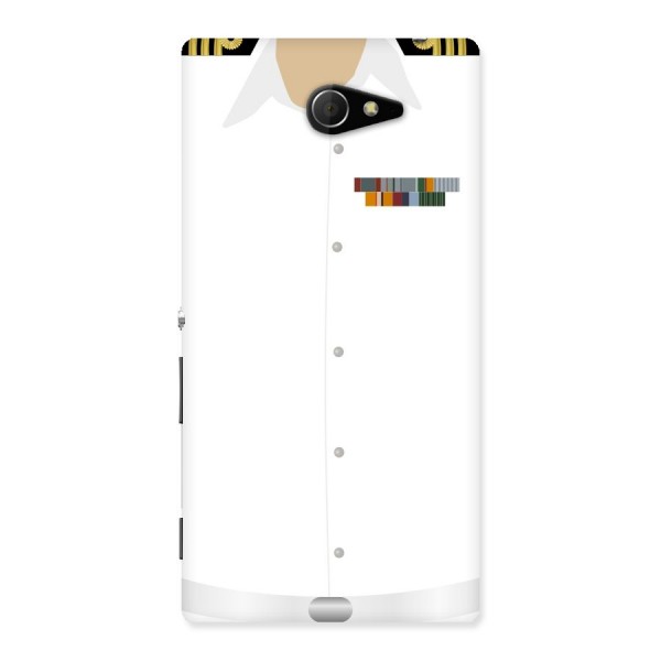 Navy Uniform Back Case for Sony Xperia M2