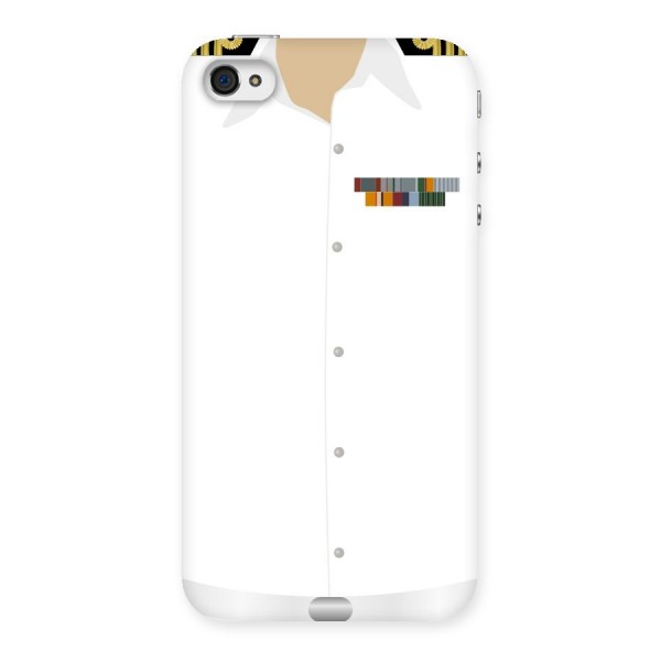 Navy Uniform Back Case for iPhone 4 4s