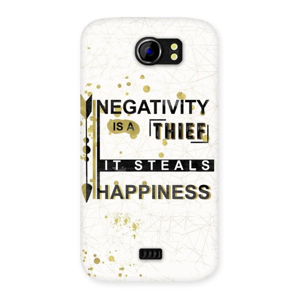 Negativity Thief Back Case for Micromax Canvas 2 A110