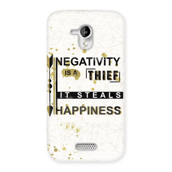 Negativity Thief Back Case for Micromax Canvas HD A116