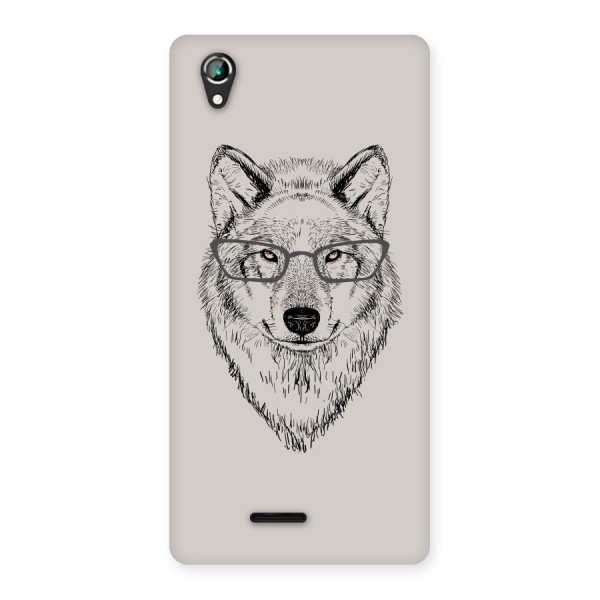 Nerdy Wolf Back Case for Lava Iris 800